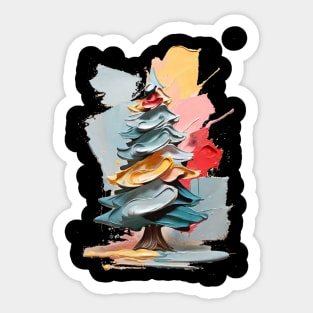 PINE TREE ABSTRACT ART Sticker